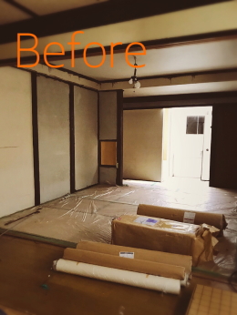 民泊リノベーション　before 殺風景な部屋